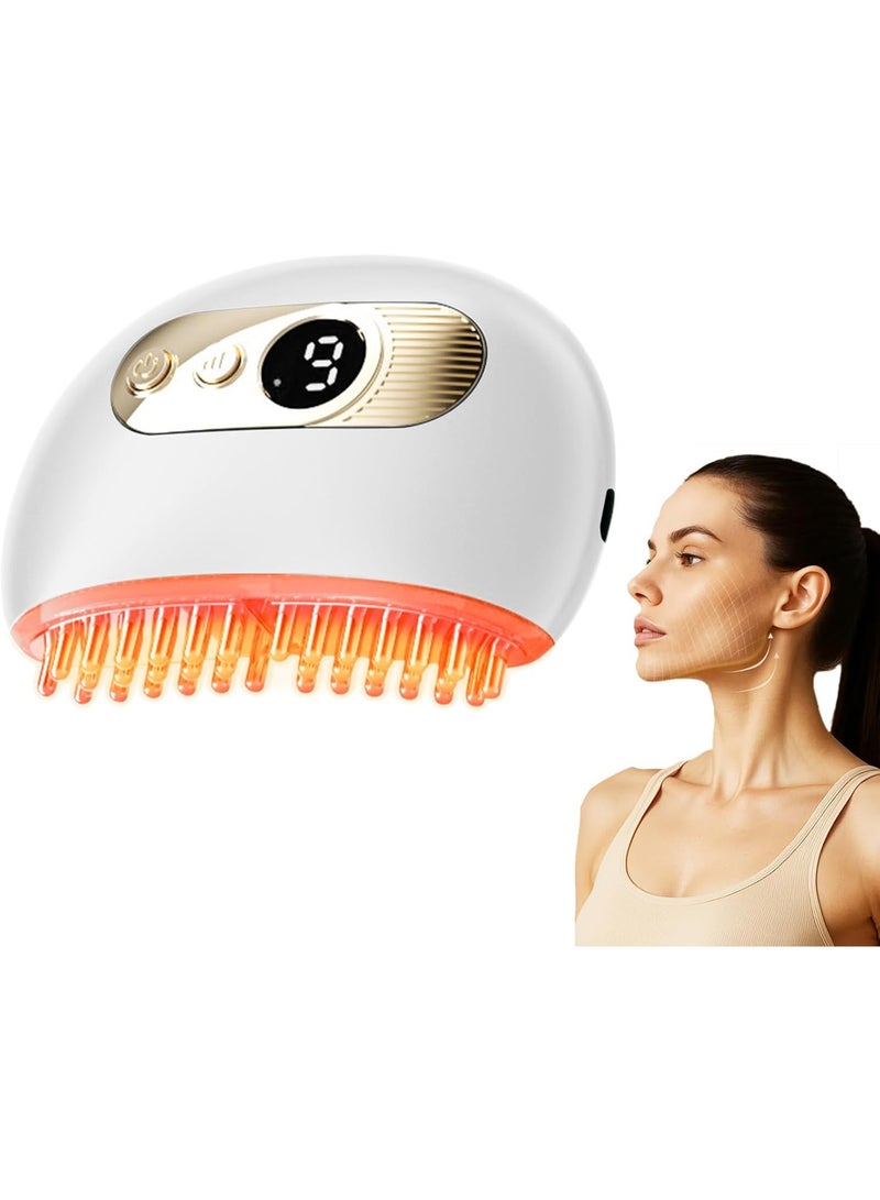 Arabest Lymphatic Contour Face Brush – Face Massager for Lymphatic Drainage, Double Chin Reducer, and Facial Sculpting – Gentle Vibrating Lymphatic Drainage Tool for Jawline & Puffiness - White - Image 1